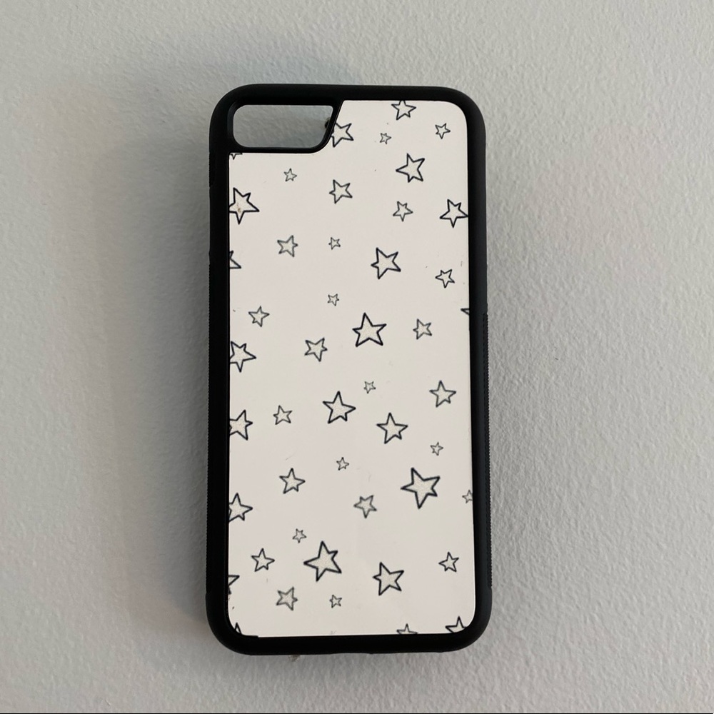 IPhone 8 black and white star phone case!!